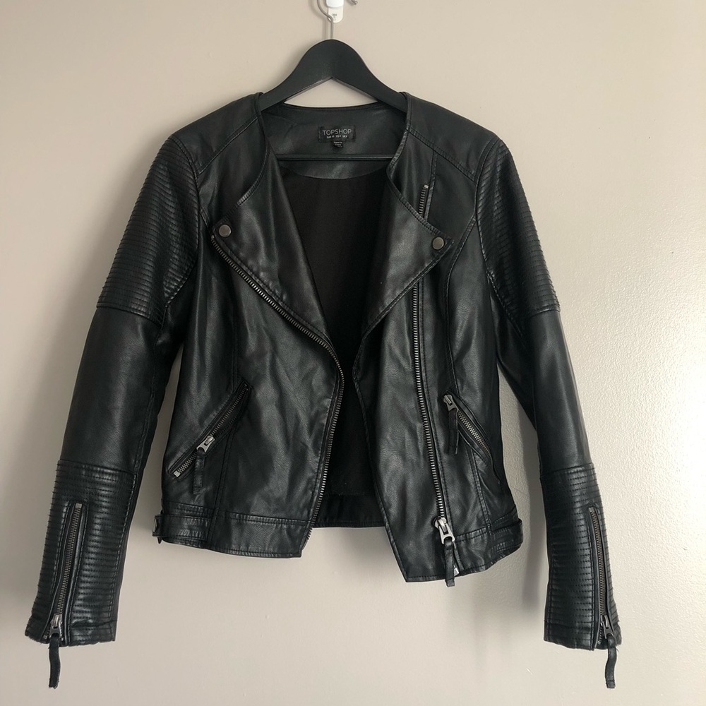 Top Shop Faux Leather Jacket